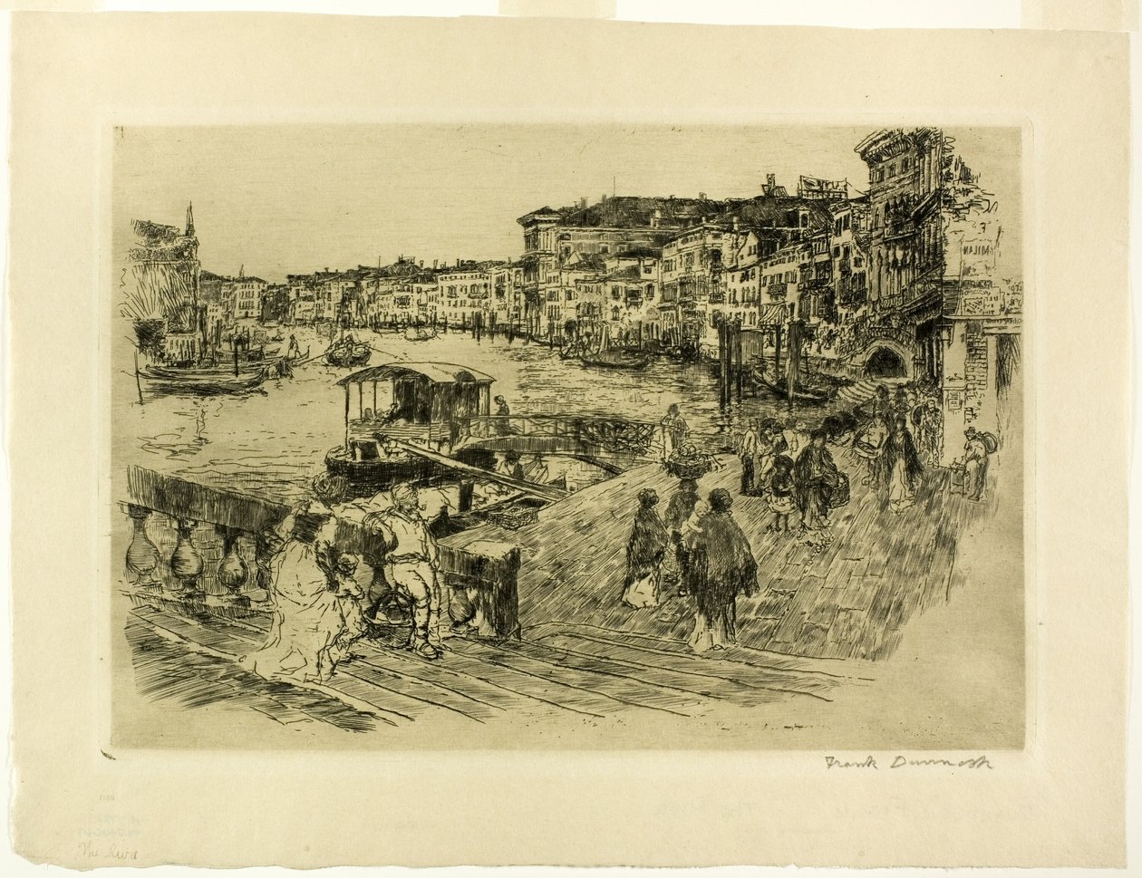 Utsikt över Canal Grande av Frank Duveneck