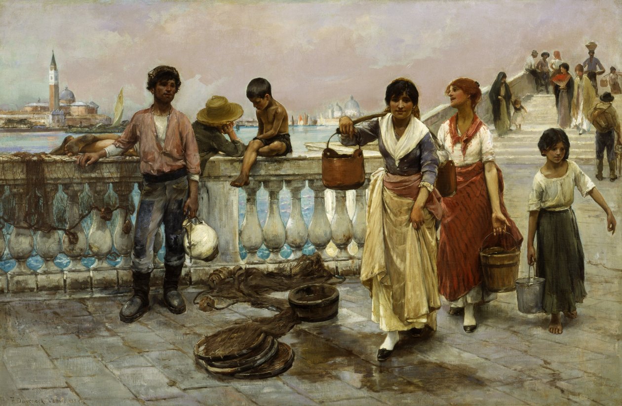 Vattenbärare, Venedig av Frank Duveneck