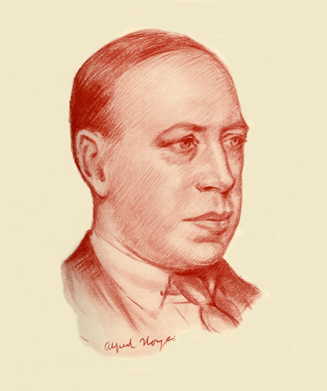 "Alfred Noyes", 1928. av Frank E Slater