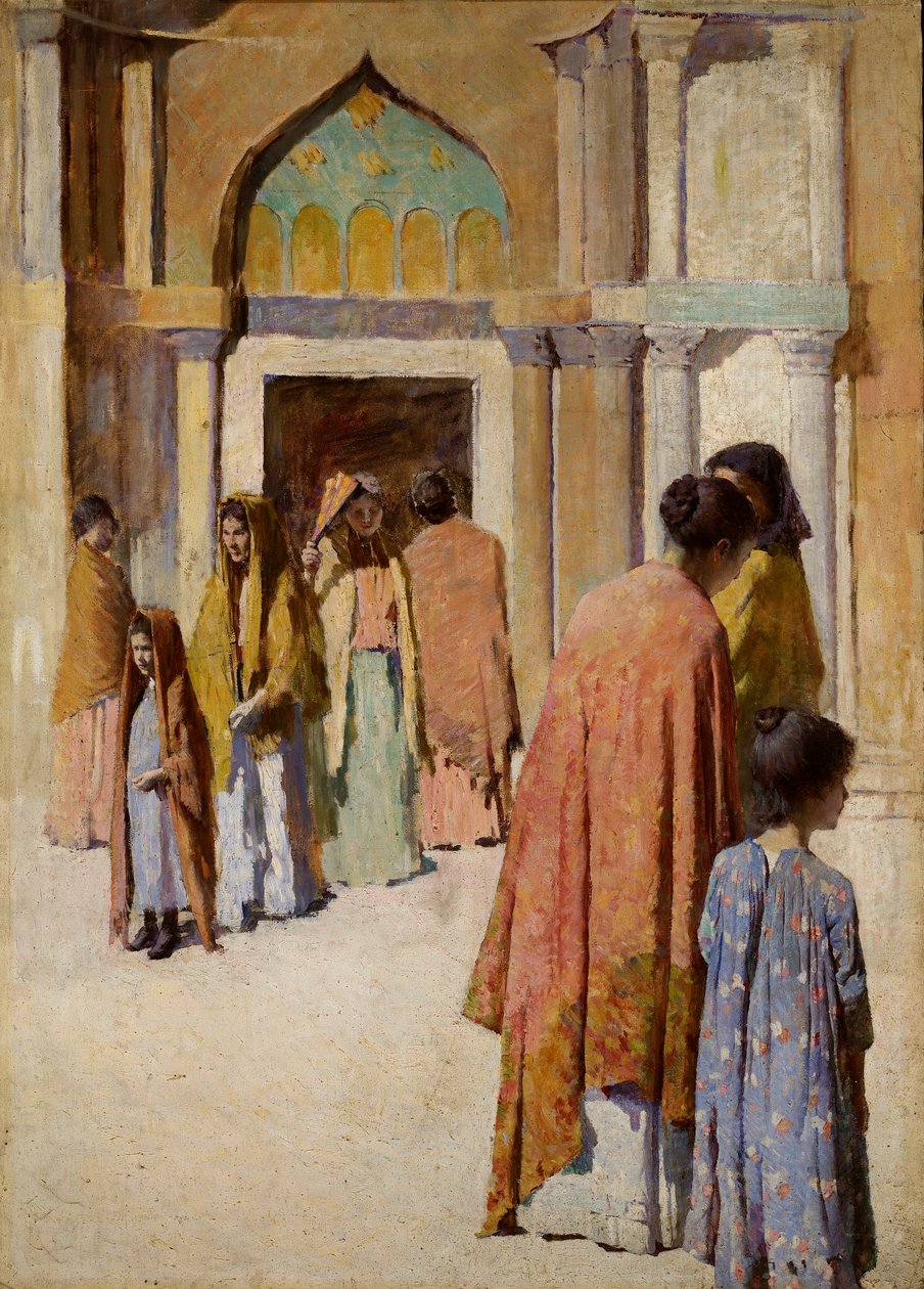Femmes pres des Escaliers nr I av Frank Edwin Scott
