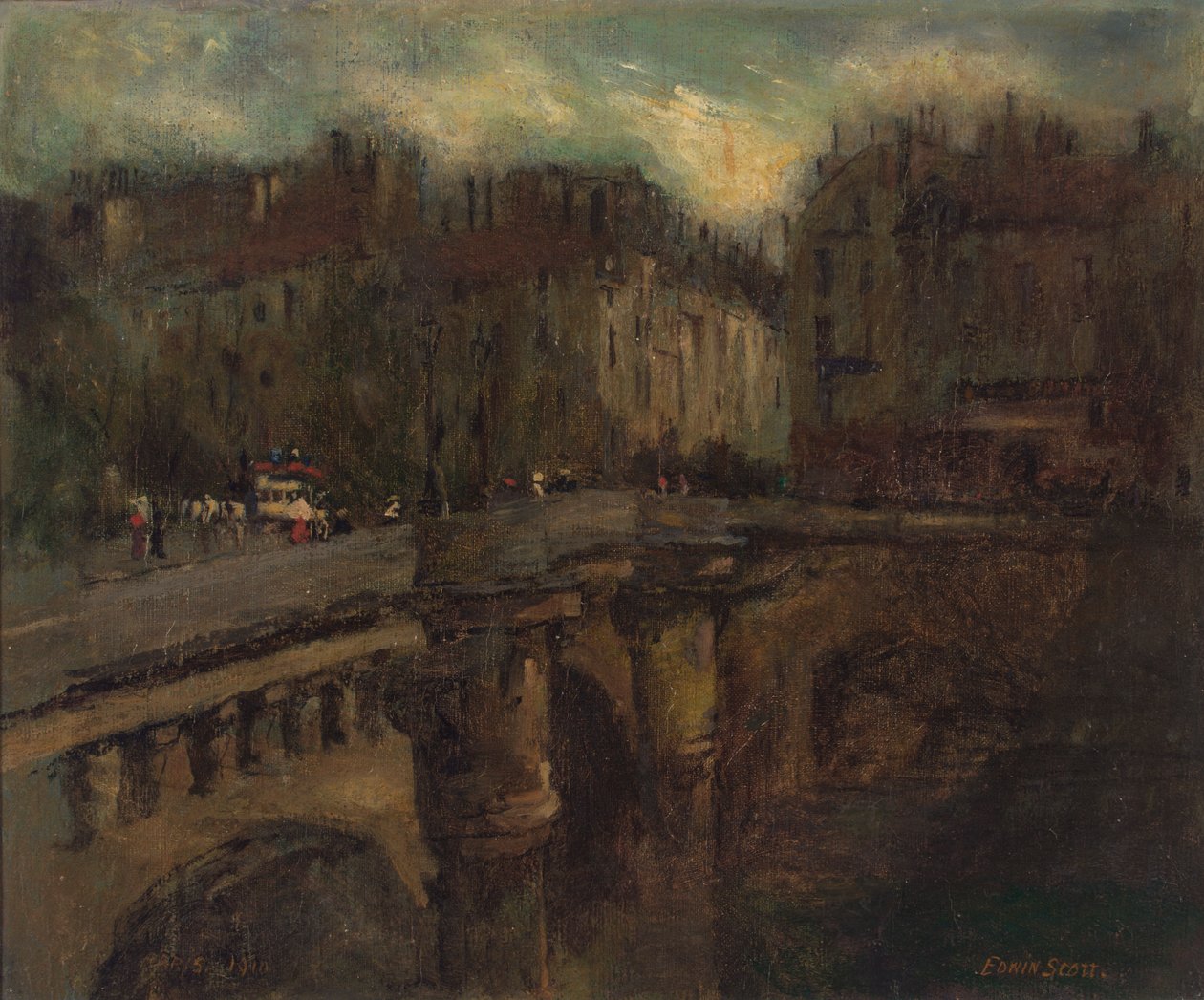 Den blå timmen i Paris, n.d. av Frank Edwin Scott