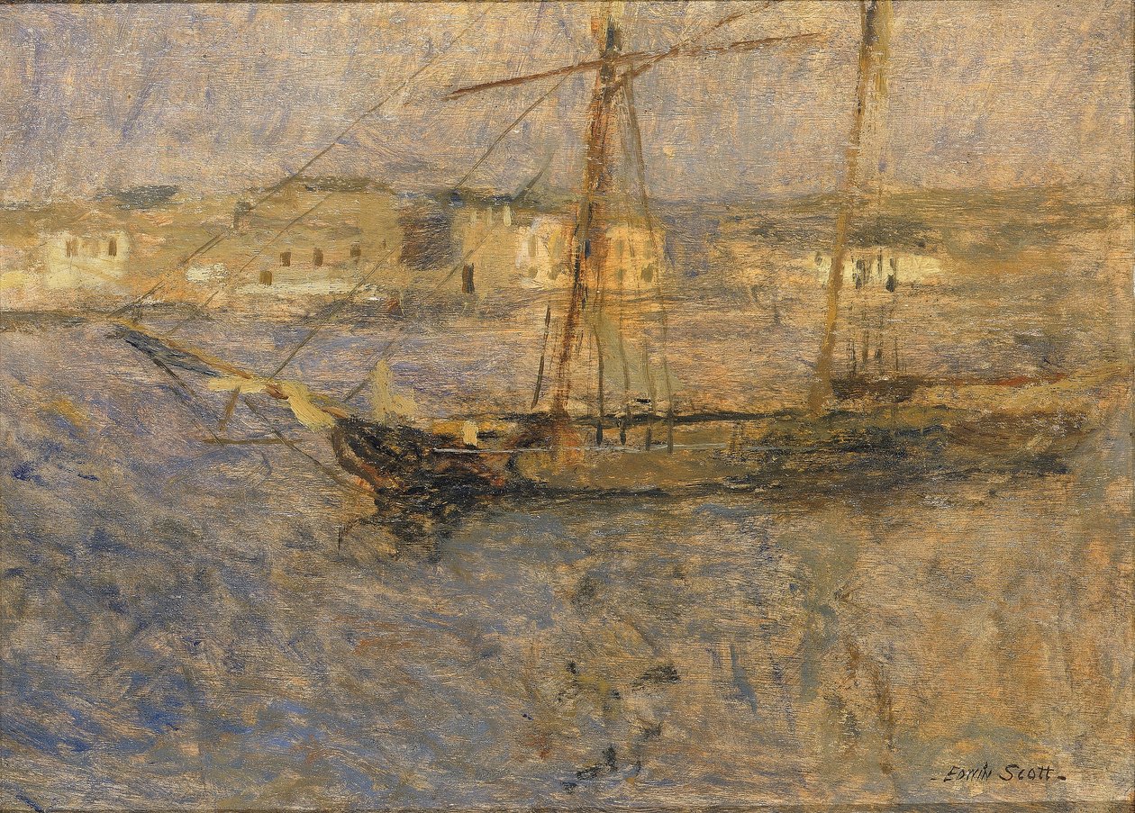 Fartyg vid ankar, Cherbourg nej. I av Frank Edwin Scott