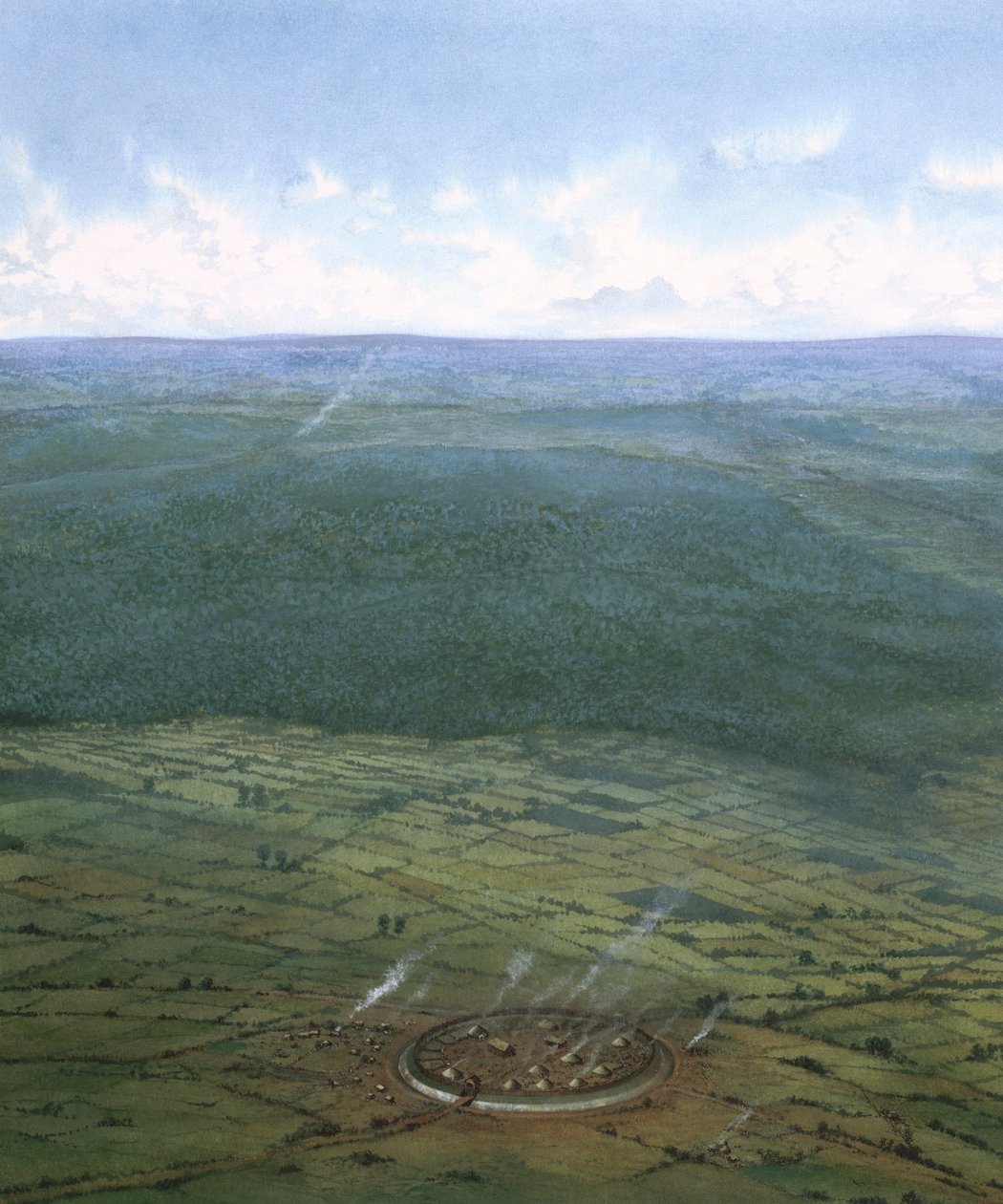 Befäst inhägnad, södra England, c1000 f.Kr. av Frank Gardiner