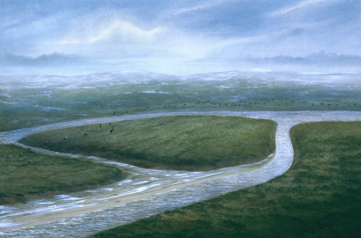 Valley of the River Colne, södra England, 8000 f.Kr av Frank Gardiner