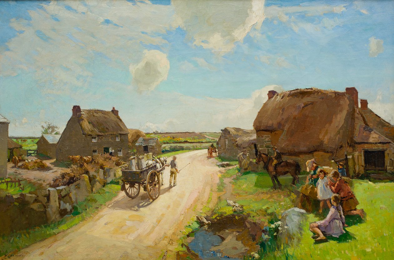 Mjölkvagnen, ca 1920 av Frank Gascoigne Heath