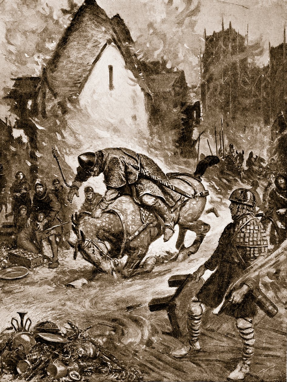 William dödligt skadad vid Mantes, illustration från 