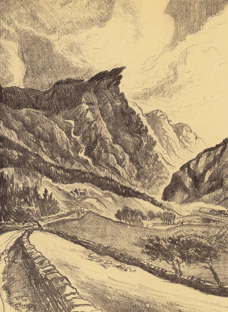 Clivigers ravin (litografi) av Frank Greenwood