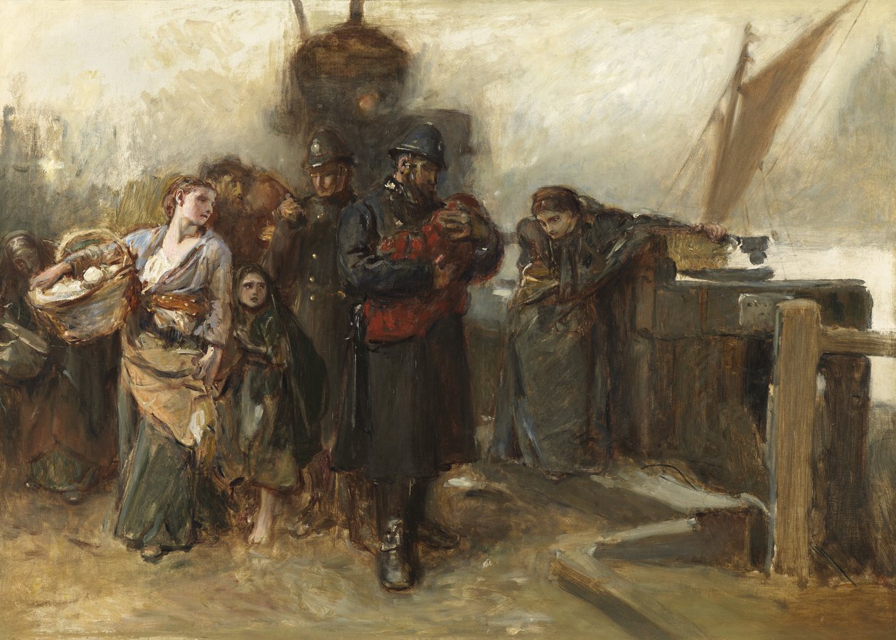 Study for Deserted - a Foundling av Frank Holl
