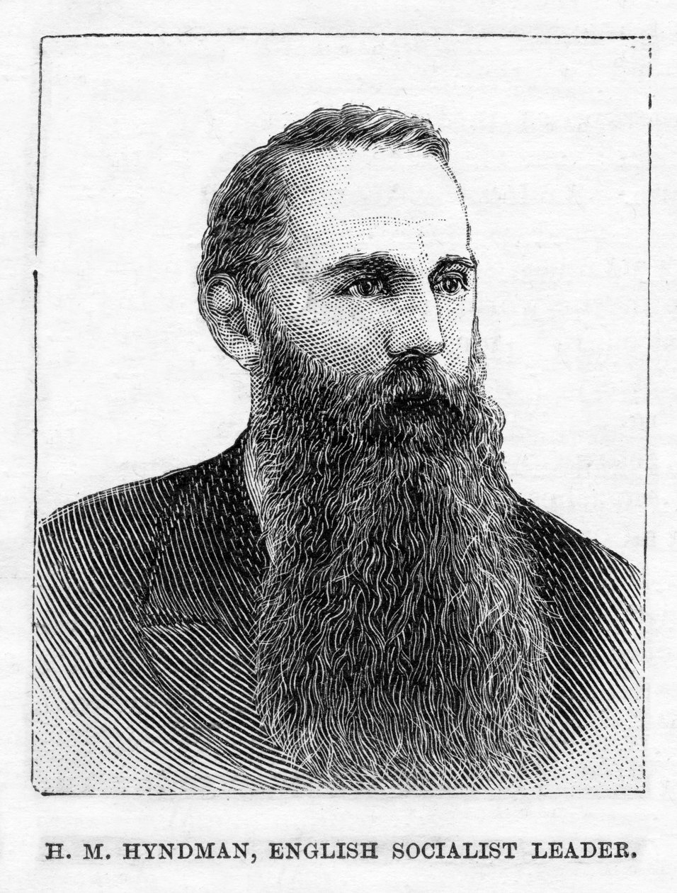 H.M. Hyndman, grundare av det första brittiska socialistiska politiska partiet, illustration från 