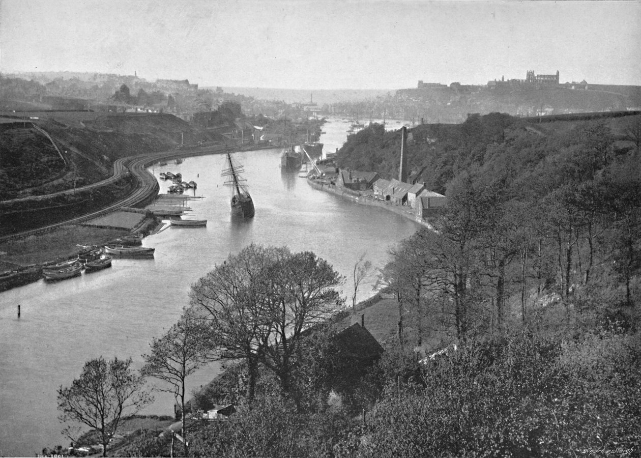 Whitby, från Larpool, c1896 av Frank Meadow Sutcliffe