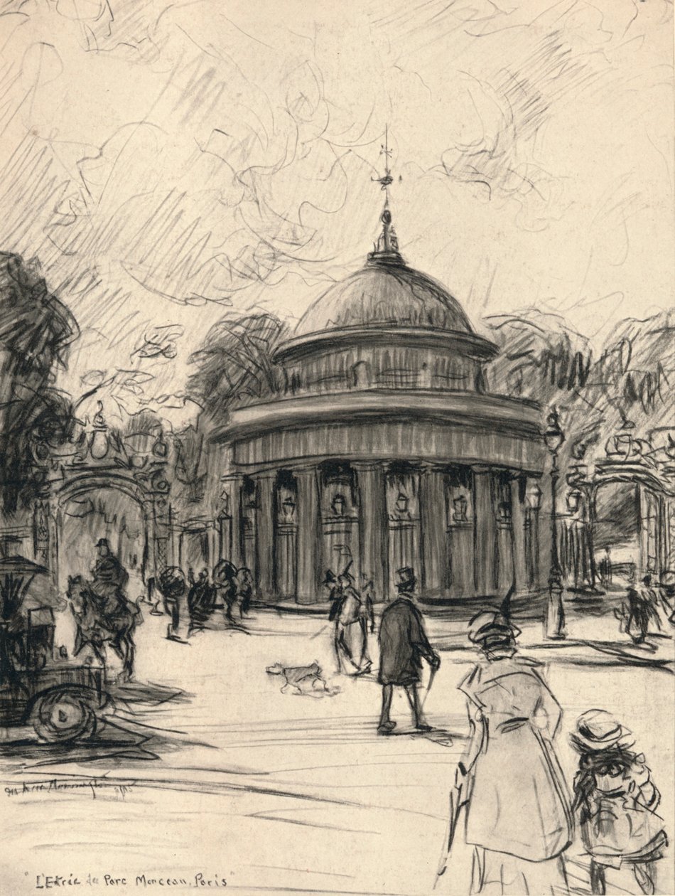Ingången till Parc Monceau, 1915 av Frank Milton Armington