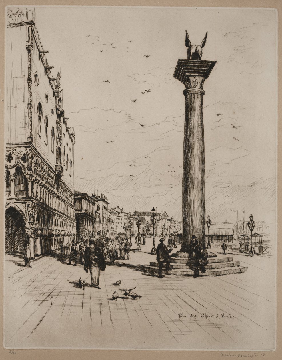 Riva Schiavone, Venedig av Frank Milton Armington