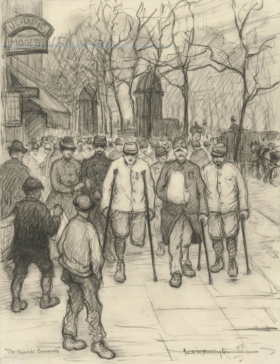 The Wounded Promenade, 1917 av Frank Milton Armington