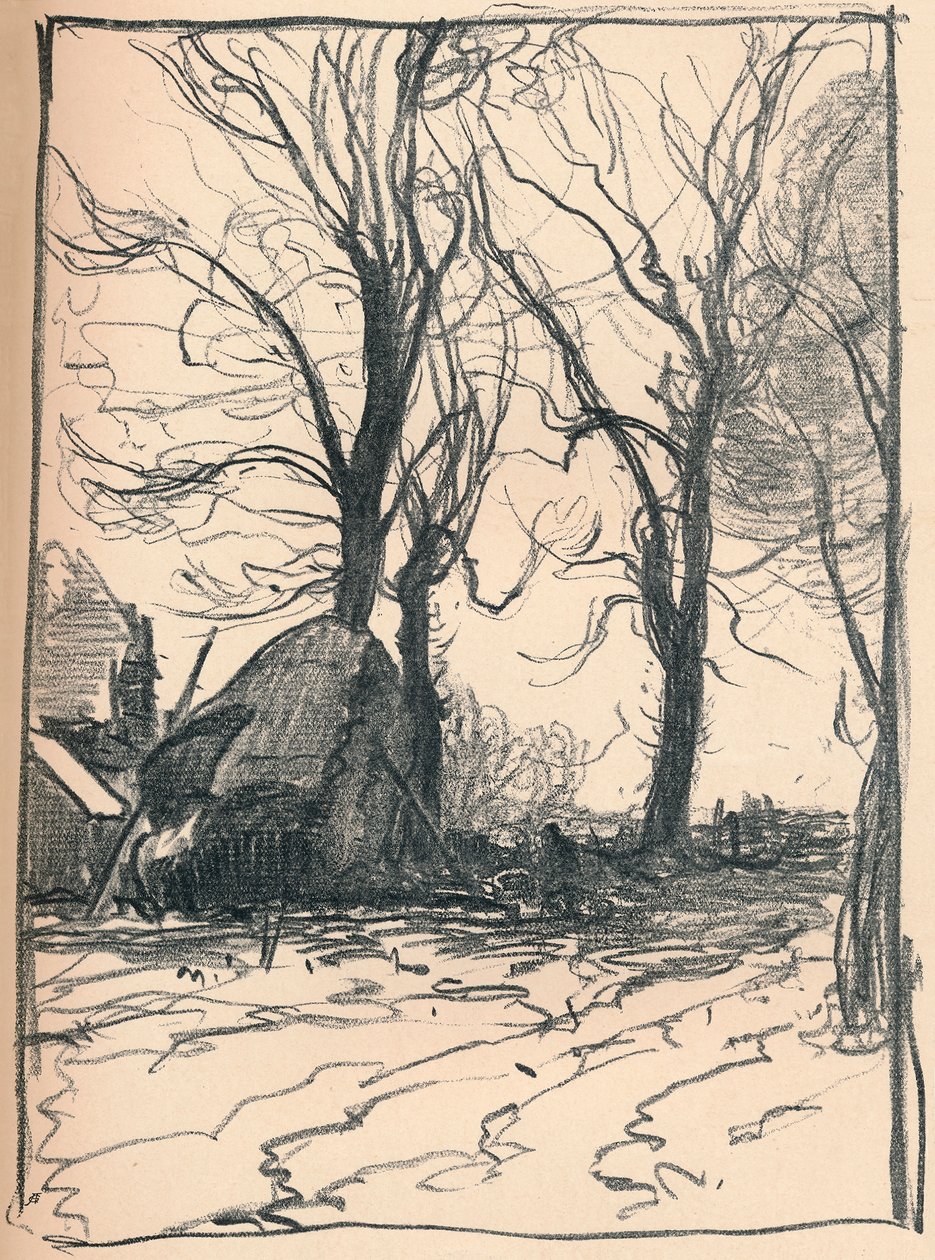 Studie av träd, Sompting, Sussex, c1800-talet av Frank Mura