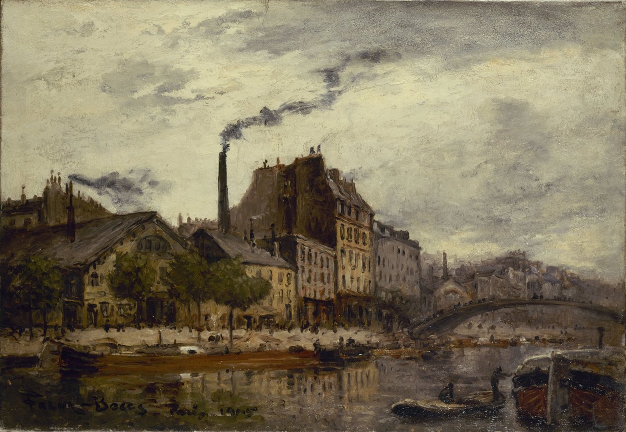Canal Saint-Martin, quai de Valmy av Frank Myers Boggs