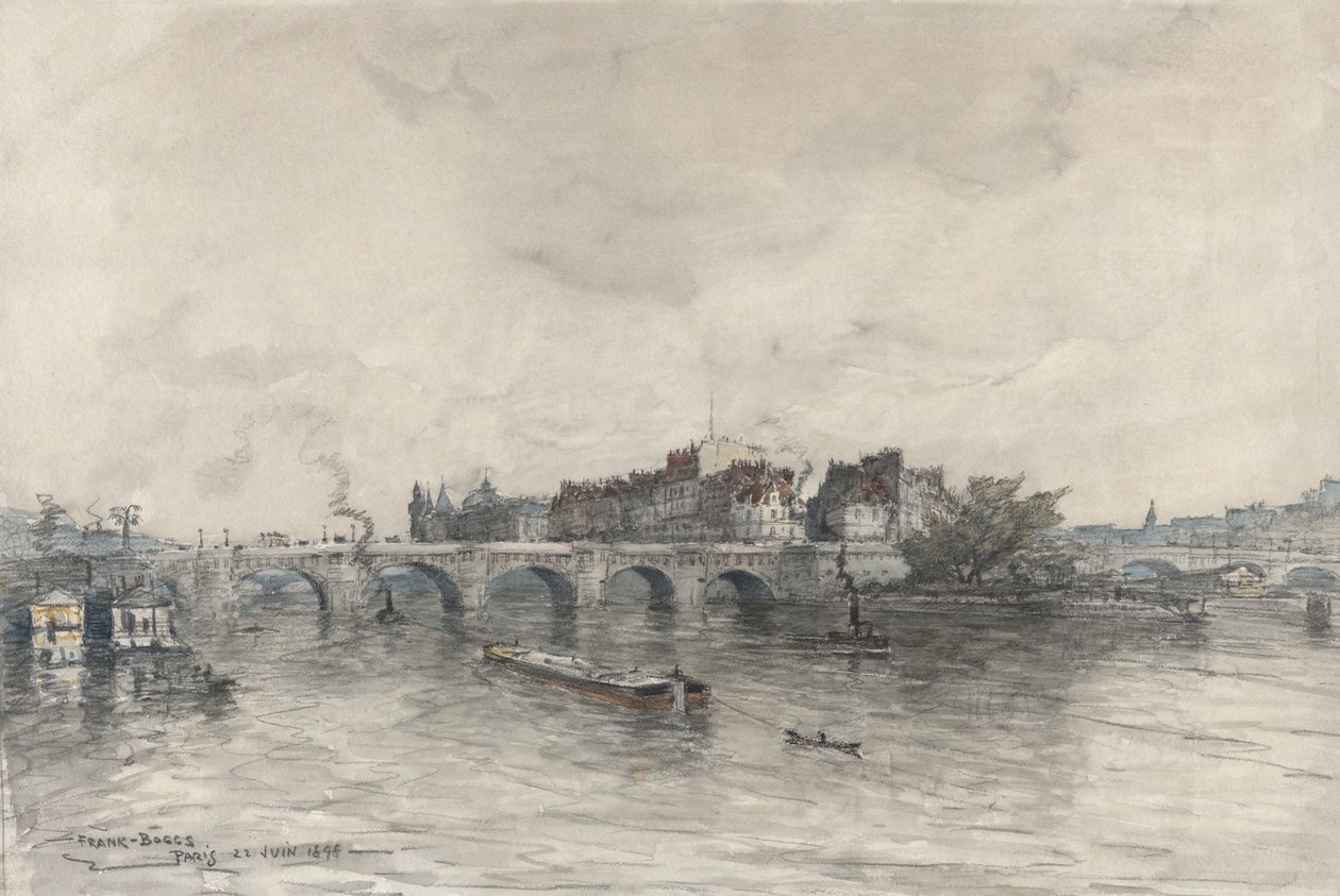 The Isle, Paris (Pont Neuf) av Frank Myers Boggs