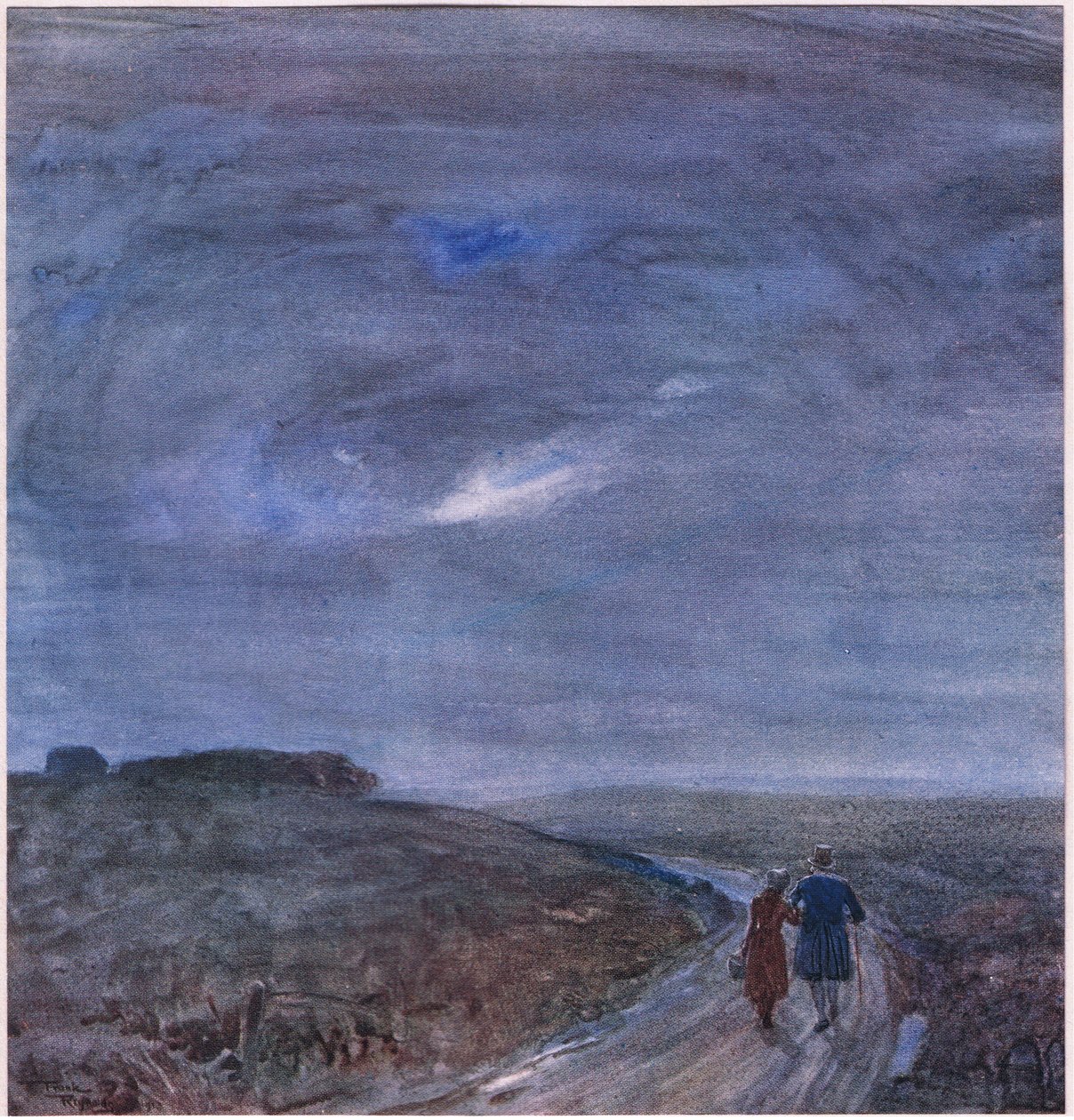 Flyg, ca 1920 (färglitografi) av Frank Reynolds