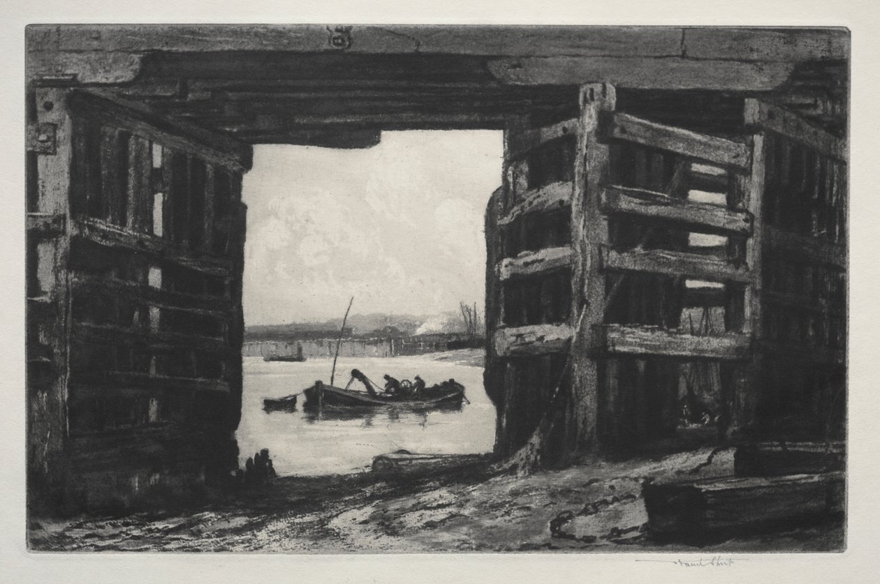 Ett spann av den gamla Battersea-bron av Frank Short