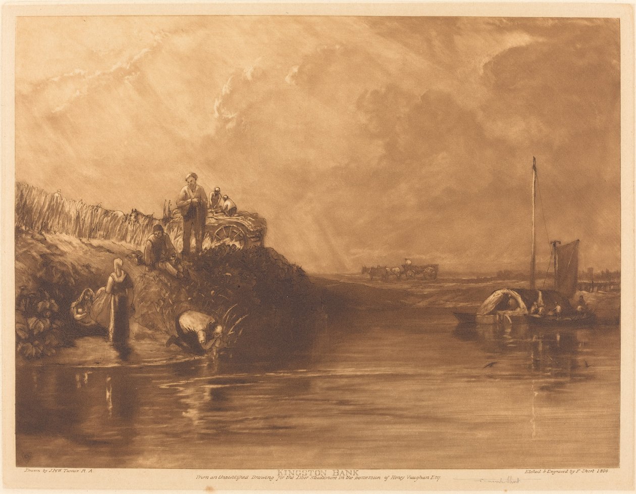 Kingston Bank, nr 2 av Frank Short, after Joseph Mallord William Turner