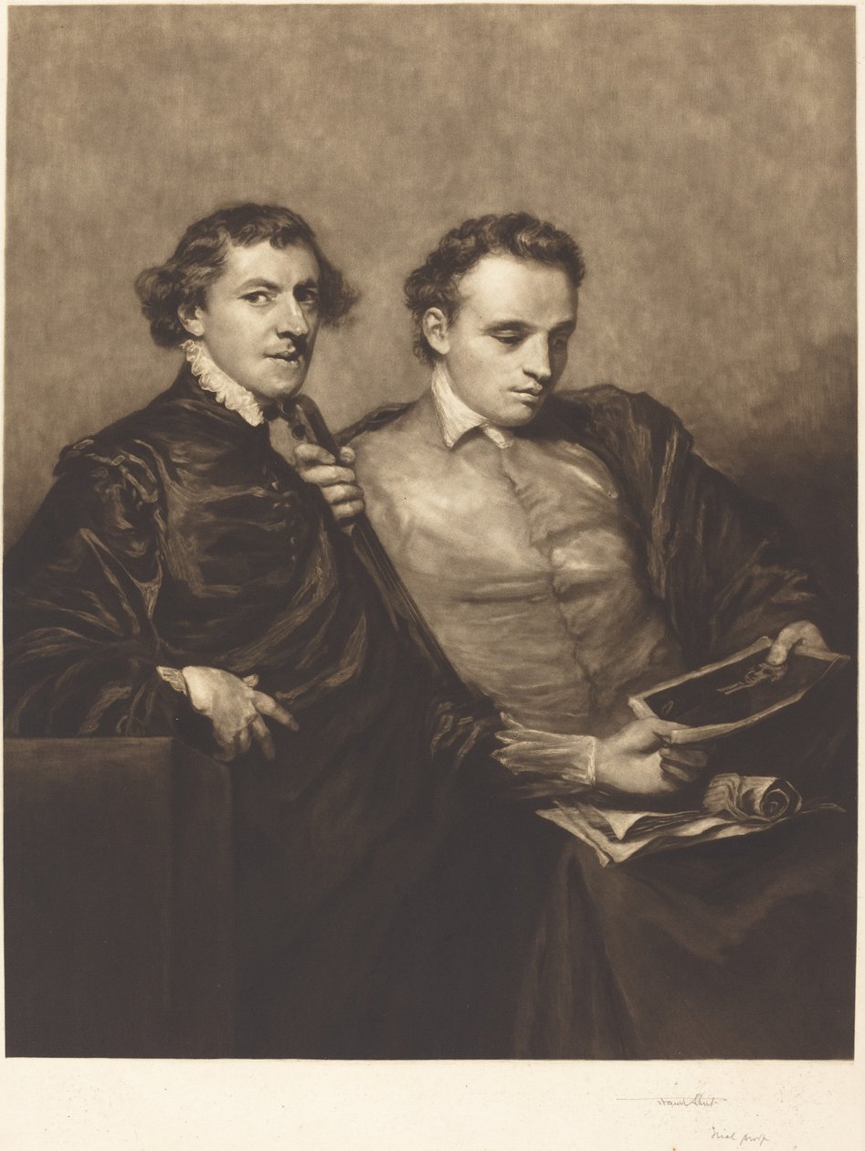 Porträtt av två herrar av Frank Short, after Sir Joshua Reynolds