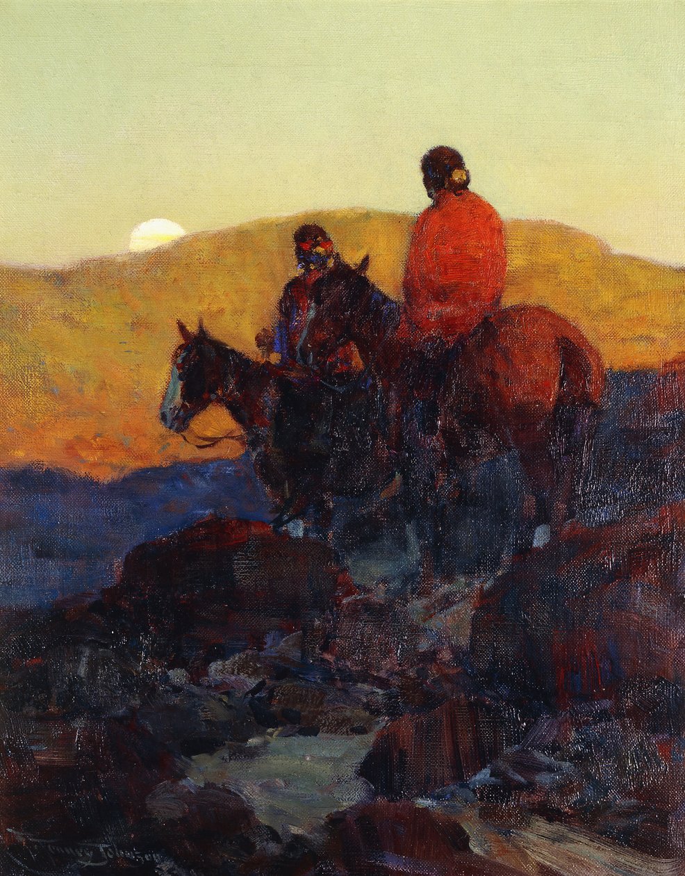 Solnedgångsglöd av Frank Tenney Johnson