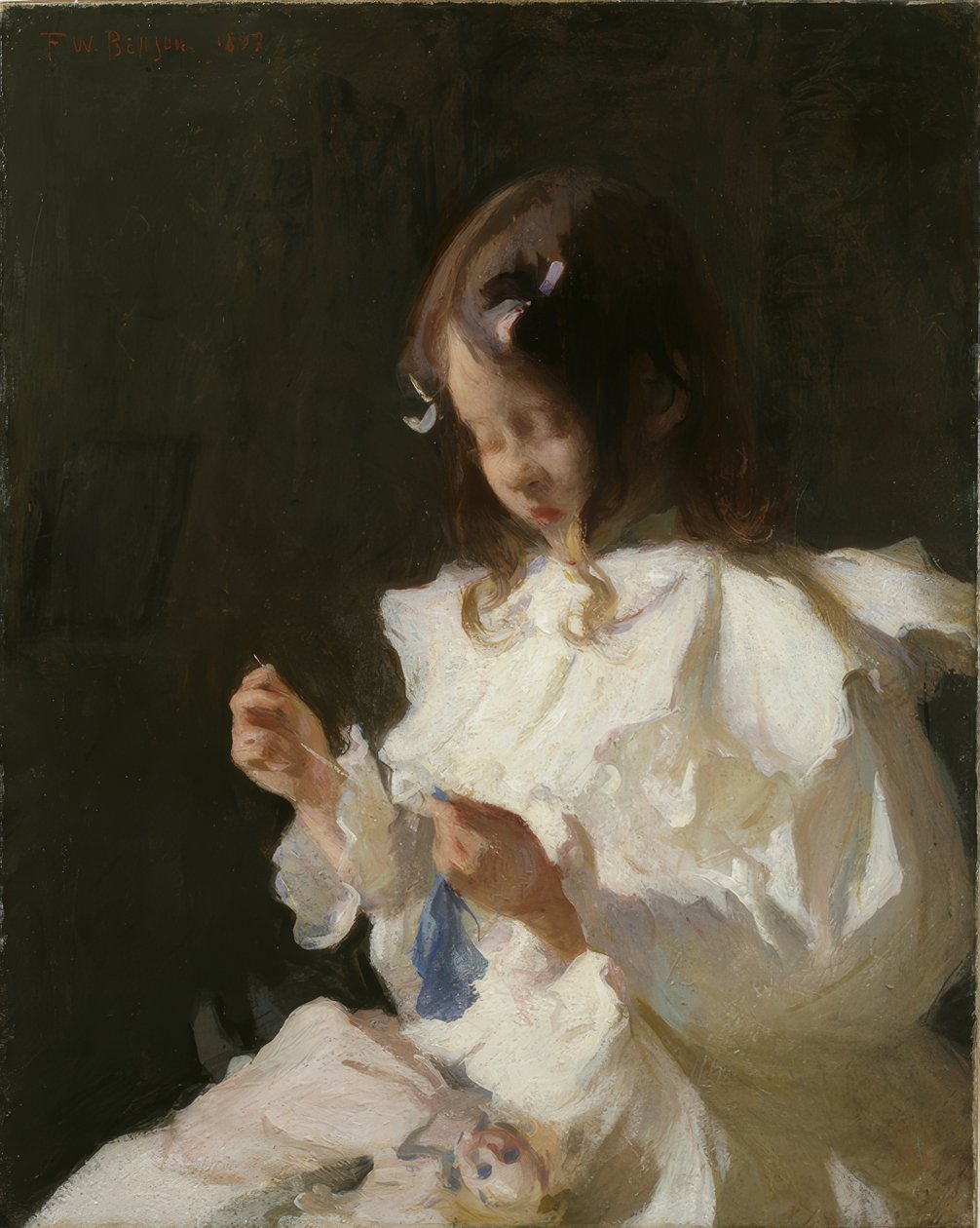 Porträtt av ett sybarn av Frank Weston Benson