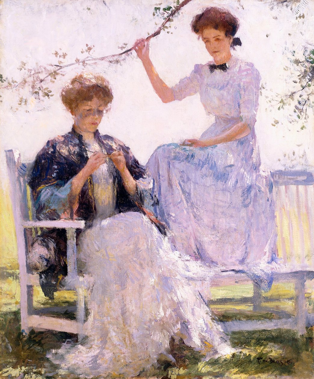 Sunshine and Shadow, ca 1912 (olja på duk) av Frank Weston Benson
