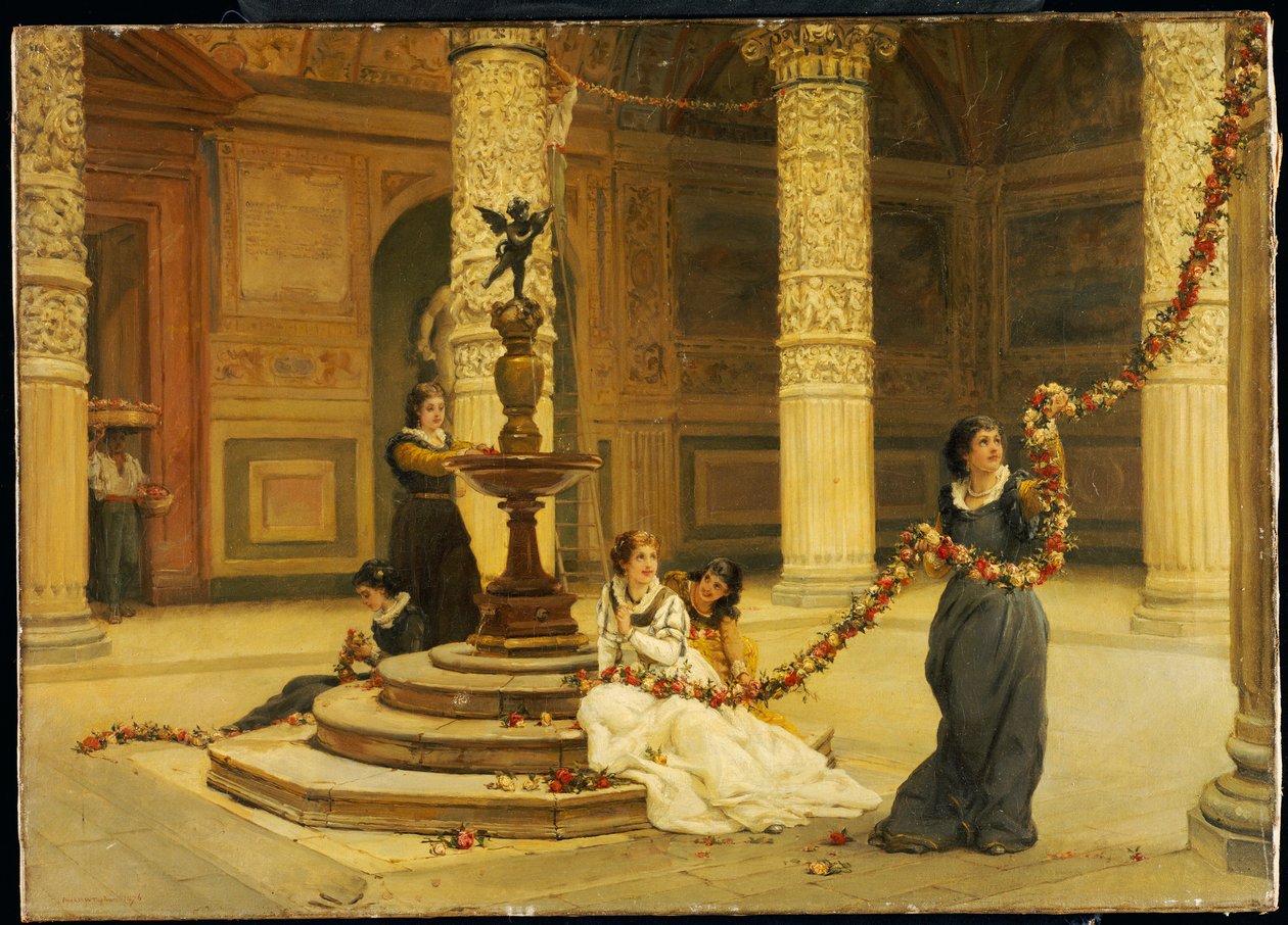 Festivalens morgon - Centrala Italien, 1876 av Frank William Warwick Topham