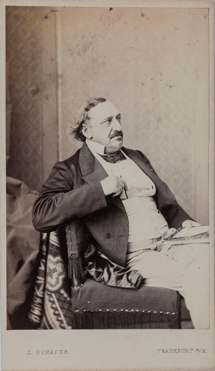 Porträtt av kompositören Friedrich von Flotow 1812-1883, 1883. av Frankfurt . Photo studio J. Schäfer