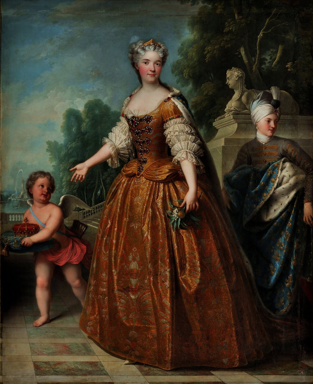 Portrait of Marie Leszczyńska (1703-1768), Queen of France av François Albert Stiémart