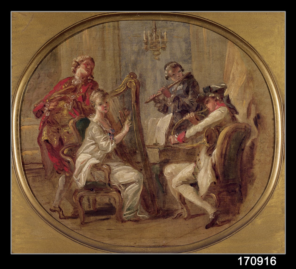 Konsert med fyra figurer, c.1774 av François André Vincent