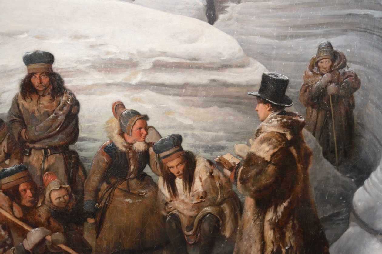 Læstadius preker for samene   av François Auguste Biard