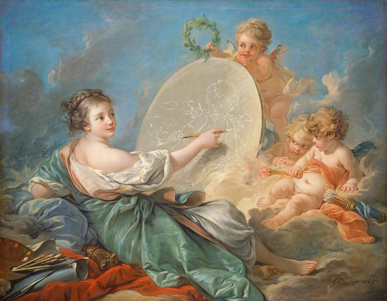 Allegorin om måleri, 1765 av François Boucher