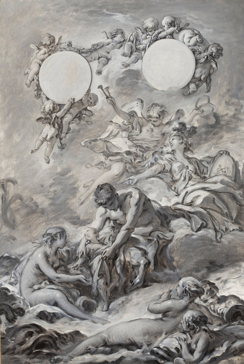 Allegori över Ludvig XV:s utbildning, ca 1756 av François Boucher