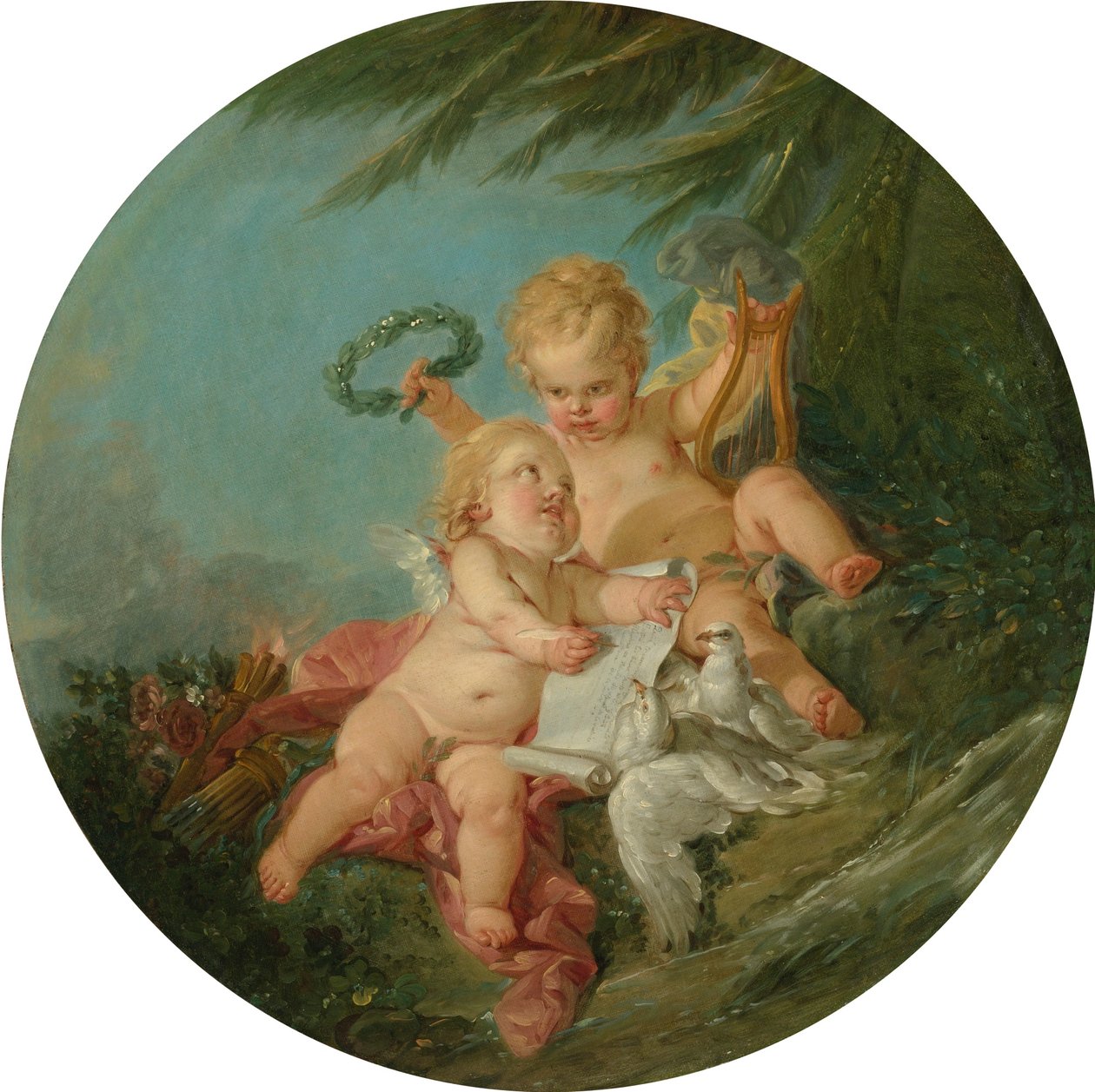 An allegory of poetry av François Boucher