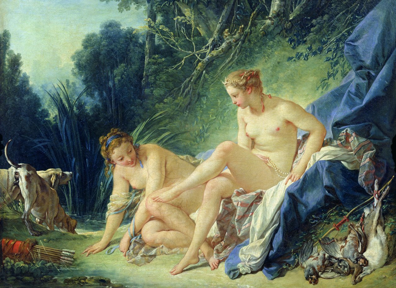 Diana går upp ur sitt bad, 1742 av François Boucher