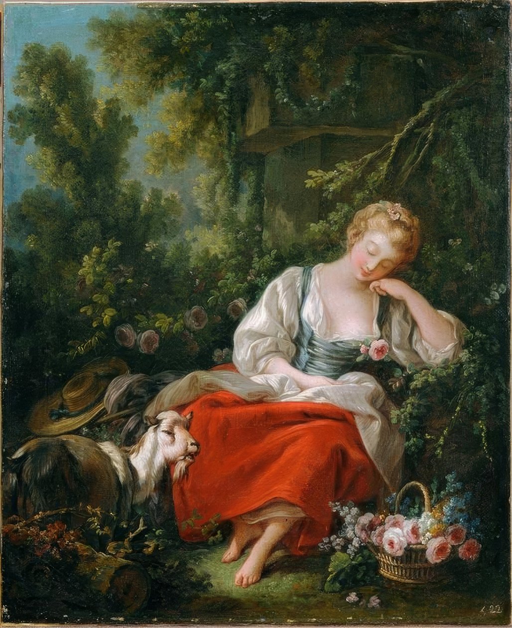 Den drömmande herdinnan av François Boucher
