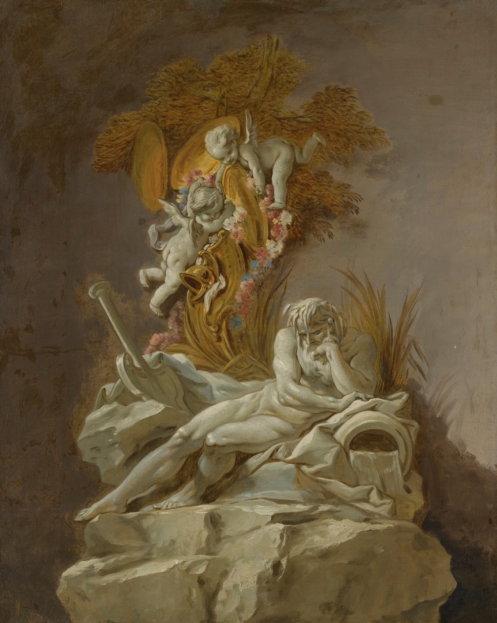 Fountain Study  av François Boucher