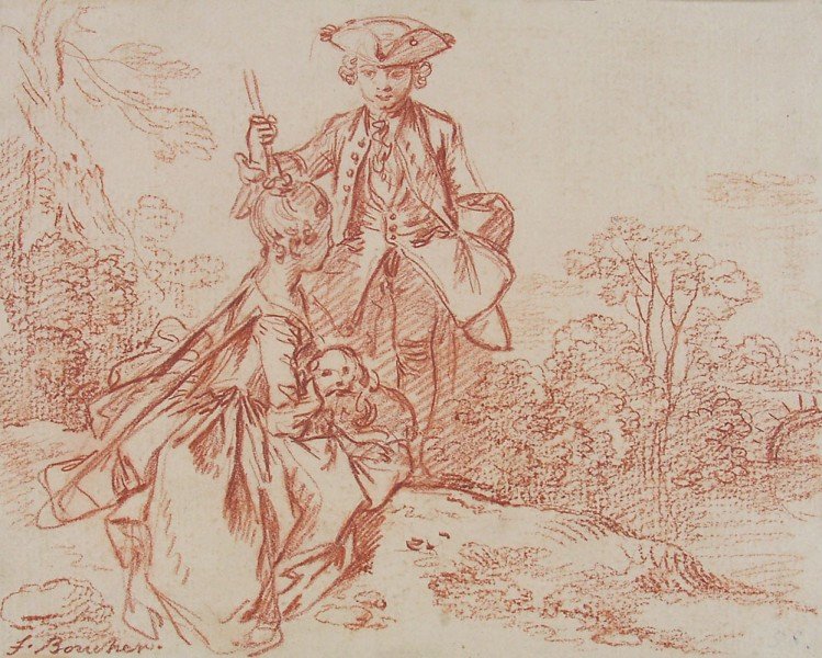 Fête galante av François Boucher
