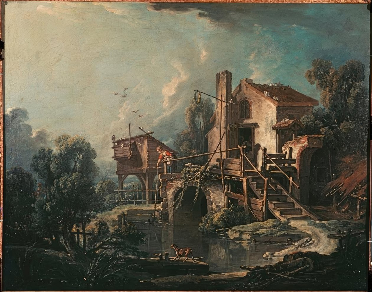 Landskap med en kvarn av François Boucher