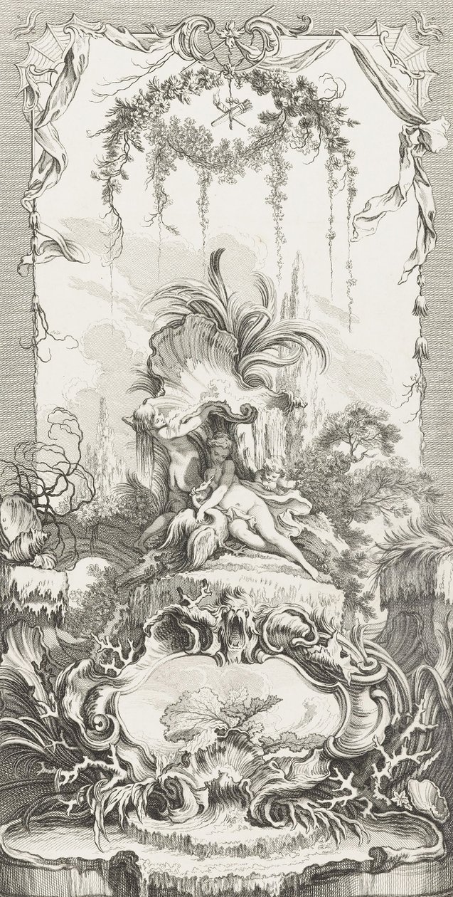 Leda i nya delar för skärmar (nya begrepp för skärmar) av François Boucher