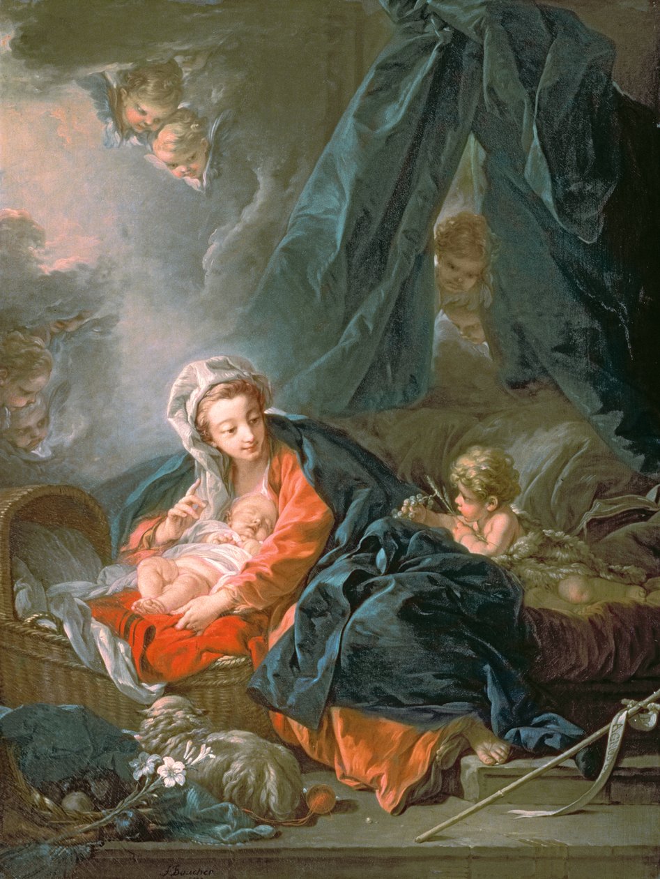 Madonna och barn, 1700-tal av François Boucher