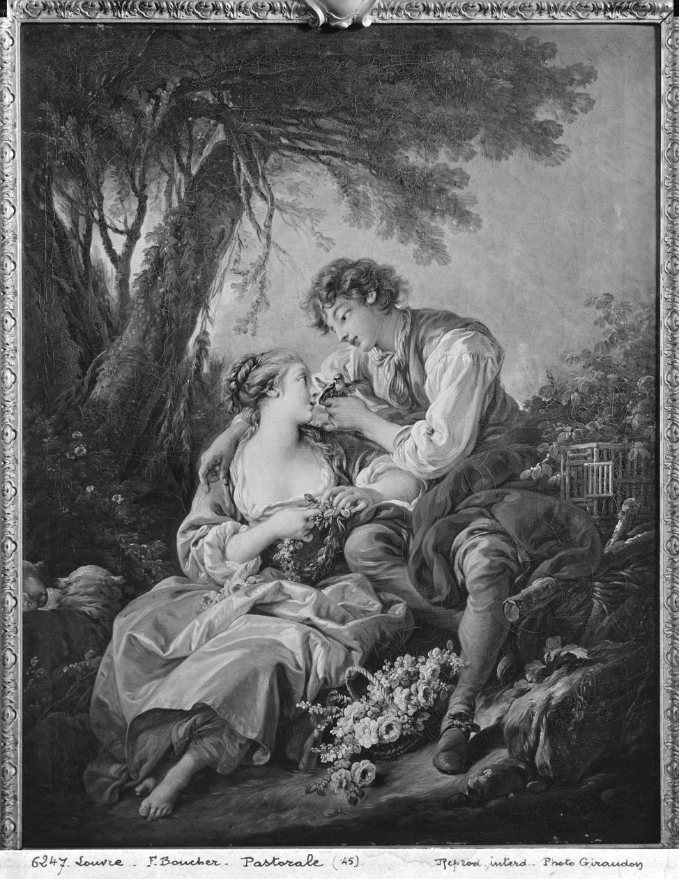Pastoral scen av François Boucher