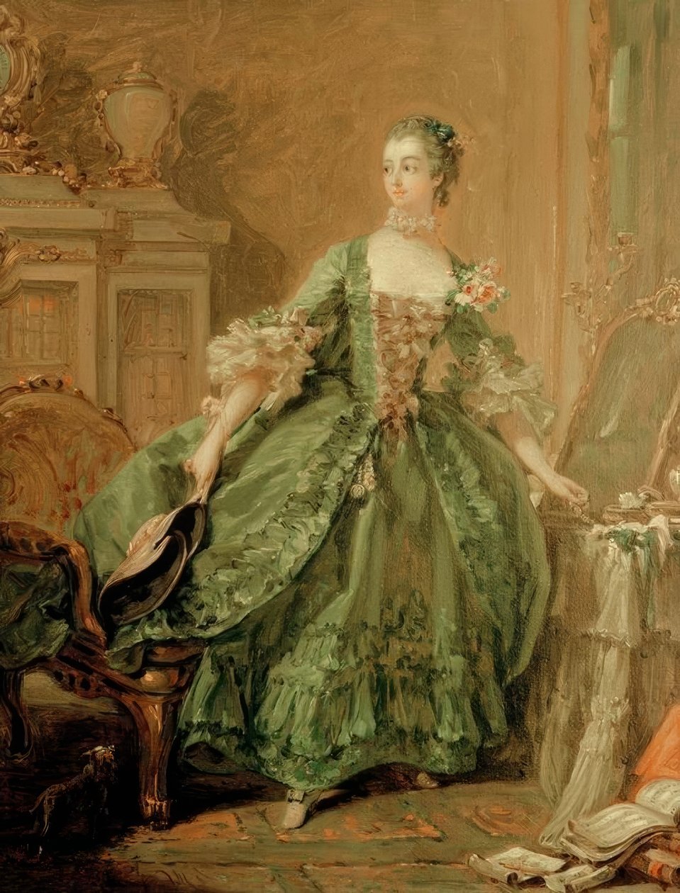 Porträtt av Madame de Pompadour av François Boucher