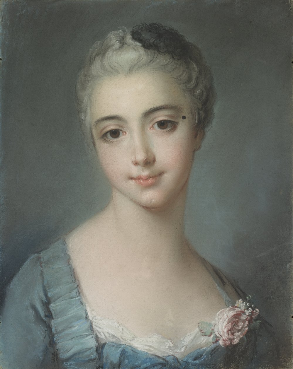 Porträtt av en ung dam av François Boucher