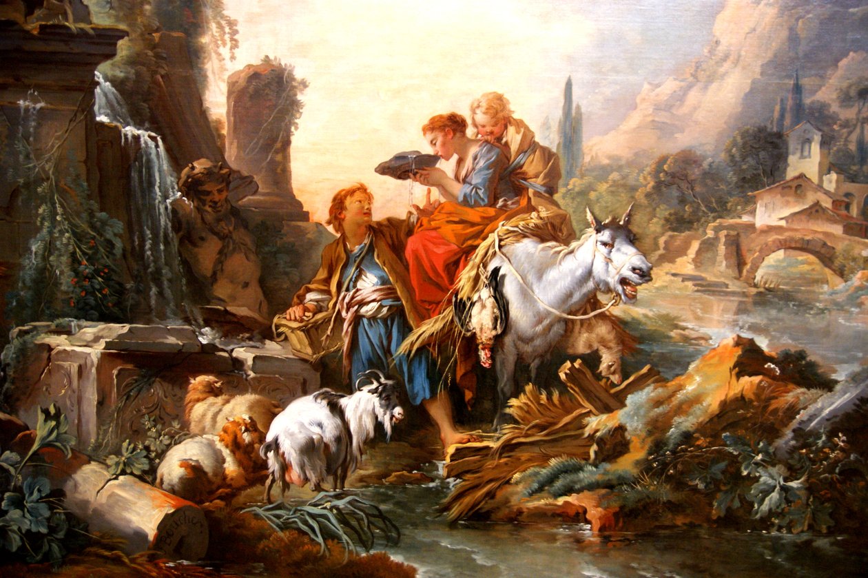 Rast am Brunnen in Alte Pinakothek av François Boucher