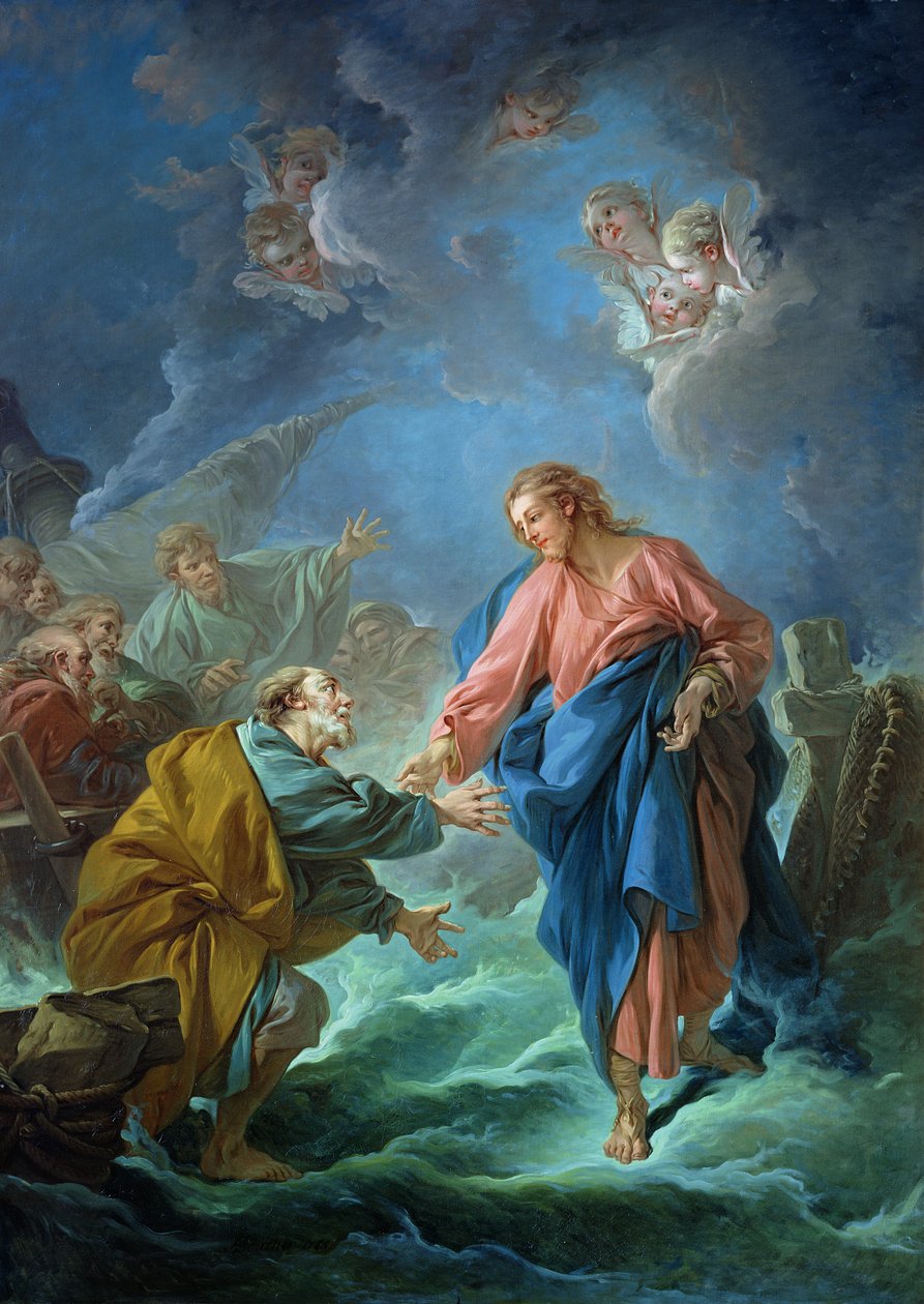 St. Peter inbjuden att gå på vattnet, 1766 av François Boucher