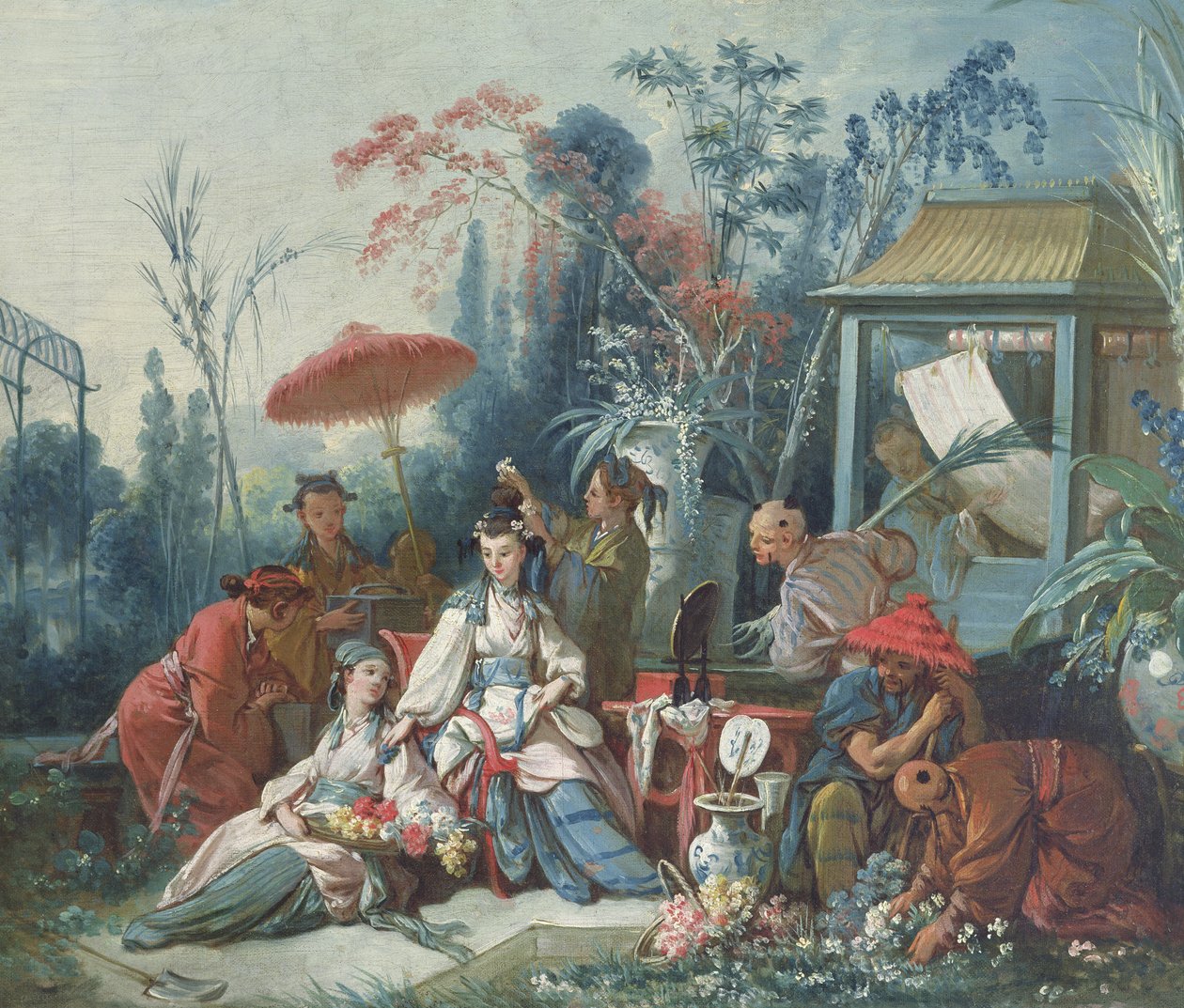 Den kinesiska trädgården, ca 1742 av François Boucher