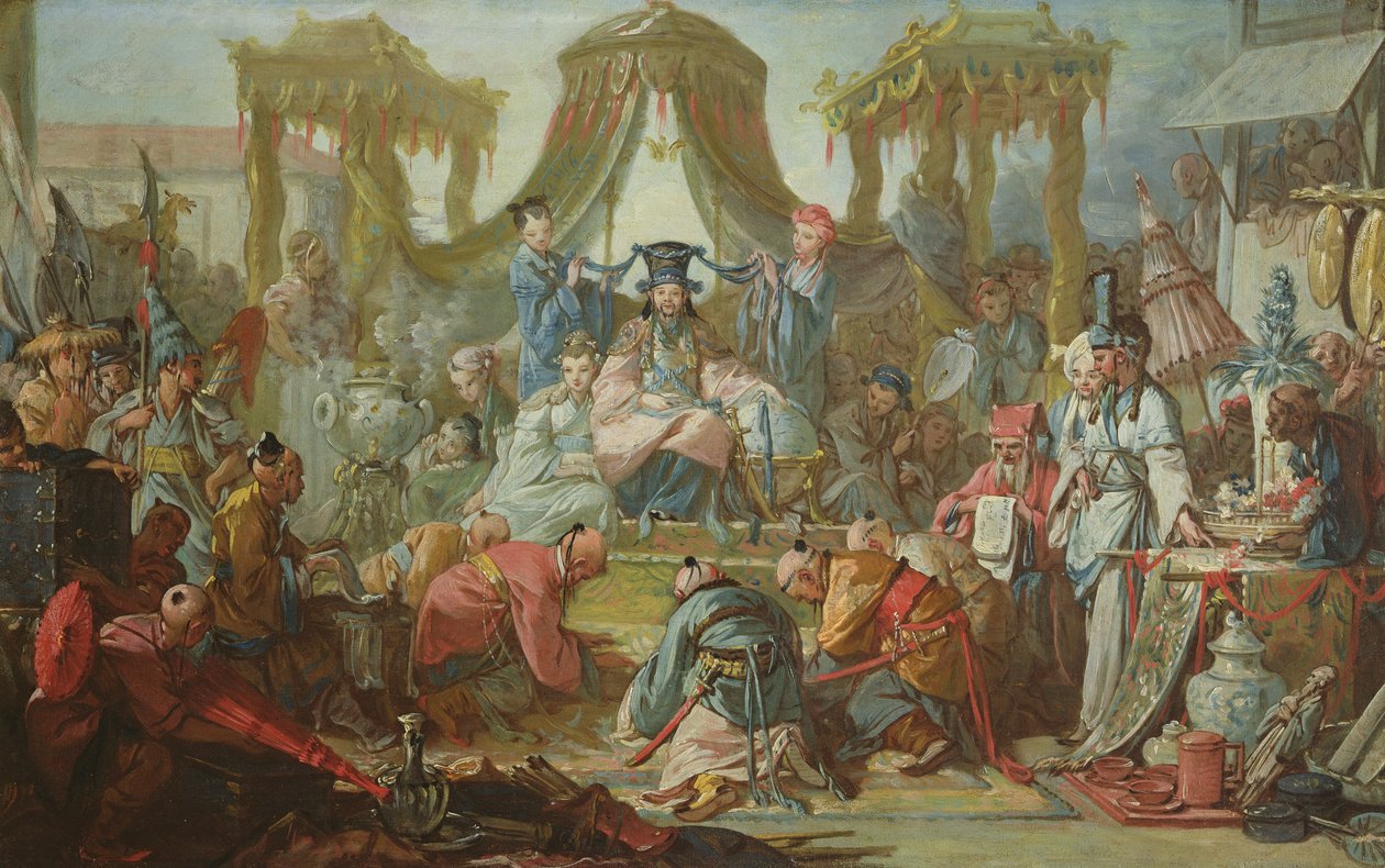 Det kinesiska äktenskapet, eller en publik med kejsaren av Kina, c.1742 av François Boucher