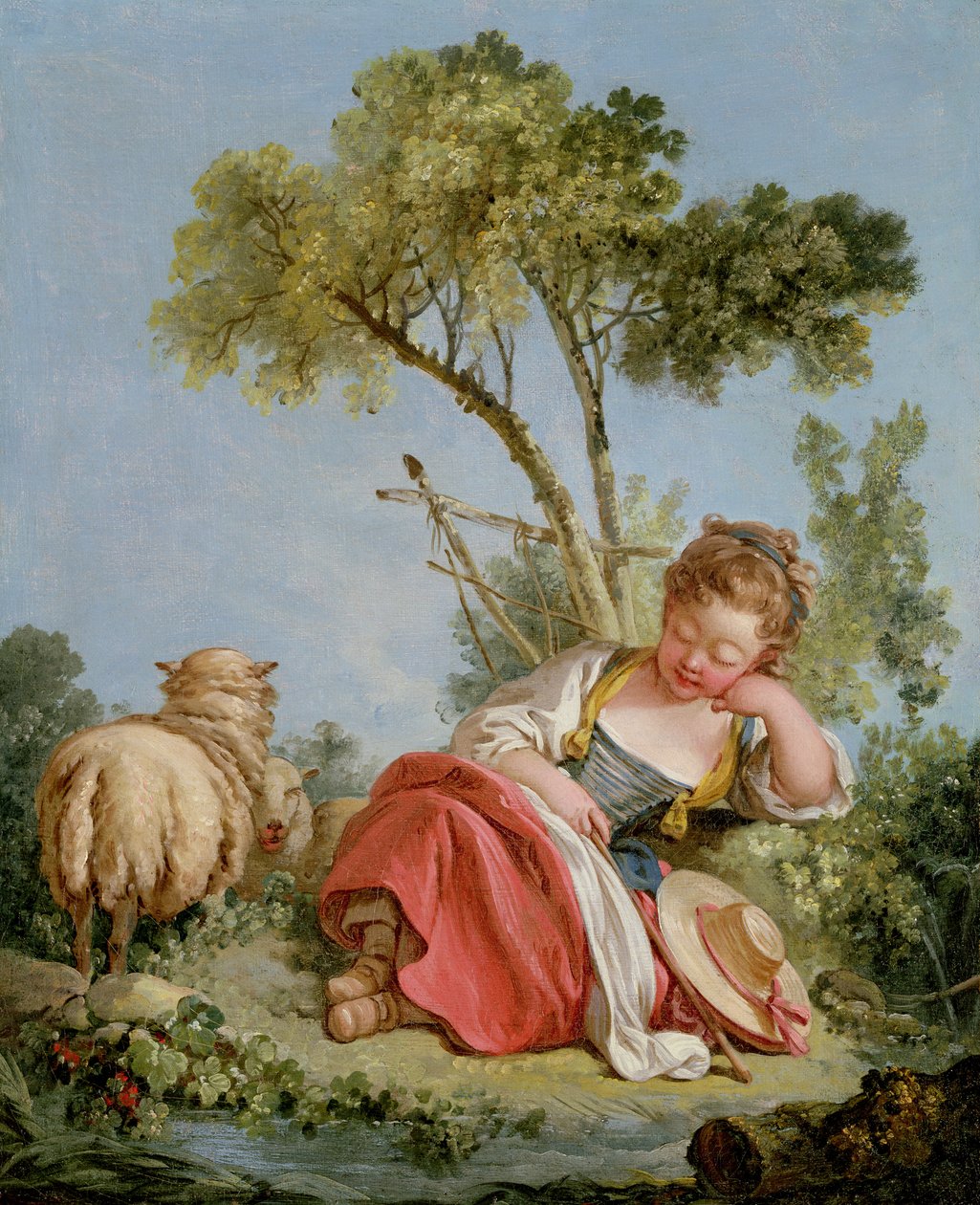 Den lilla herdinnan, ca 1754 (par 90662) av François Boucher